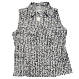 Ann Taylor Loft NWT Wrap Sleeveless Shirt SZ 10